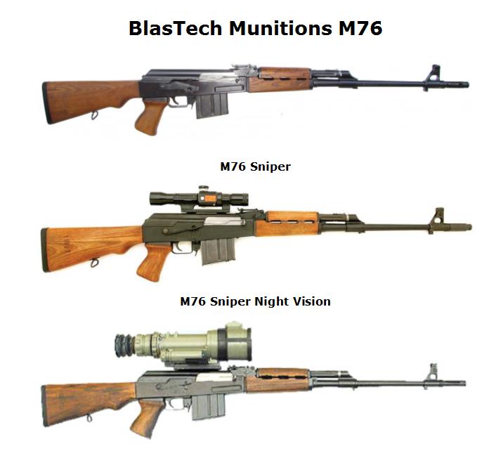 BlasTech Munitions M76 & Sniper & Night Vision Models